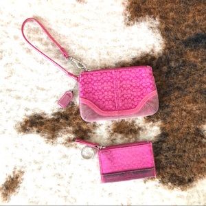Coach wristlet and keychain wallet